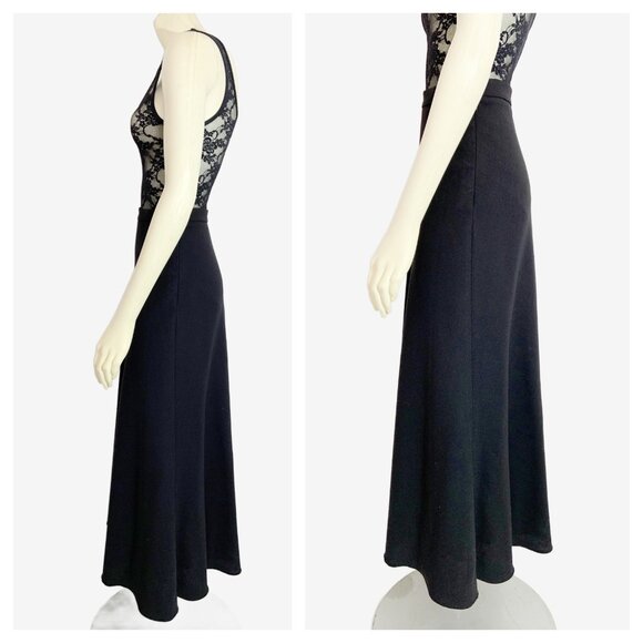 Vintage Black Wrap Skirt / size Medium-Large - Picture 5 of 6